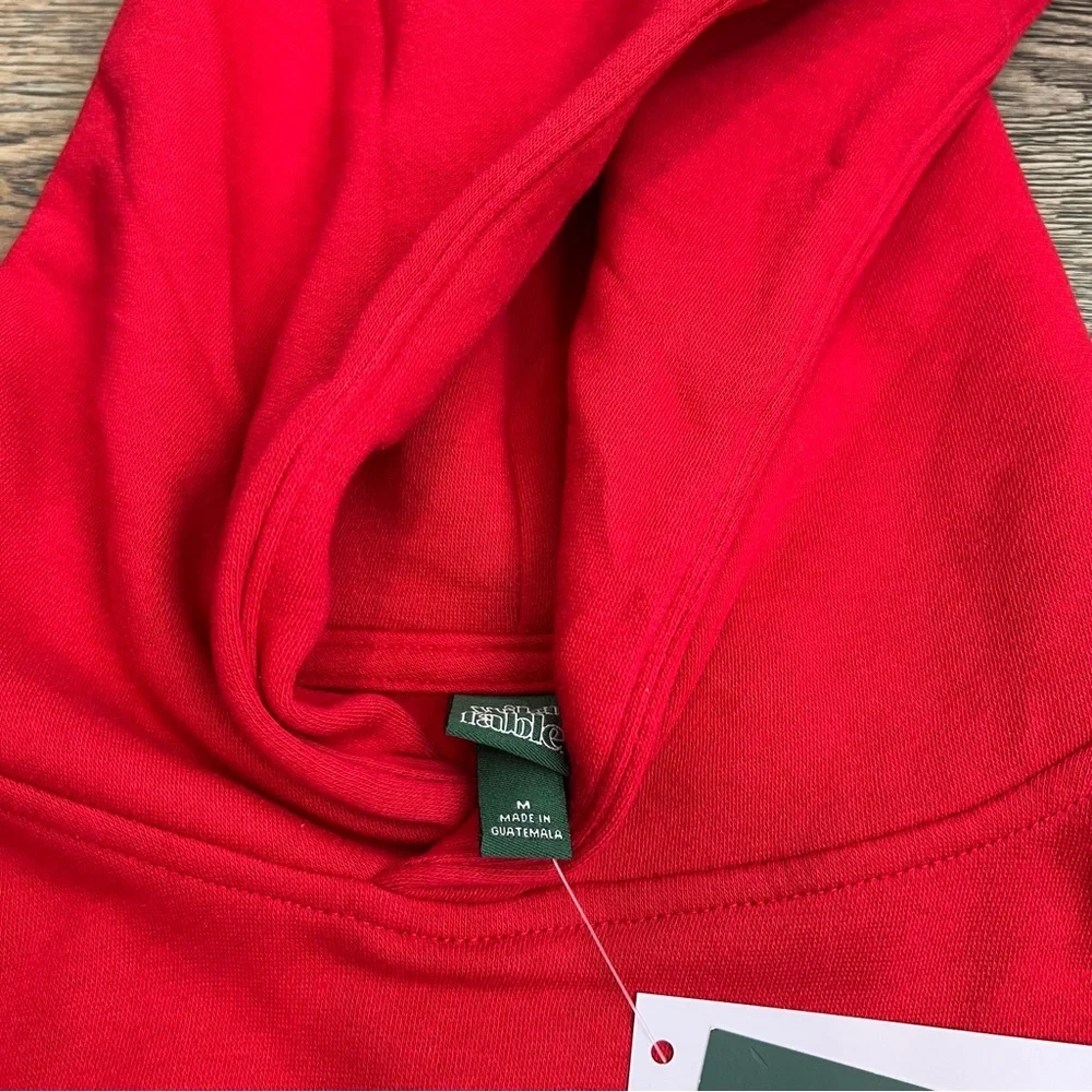 ❄️ NWT Women Oversized Graphic Hooded Pullover Sweatshirt Wild Fable Medium Red - Picture 4 of 7